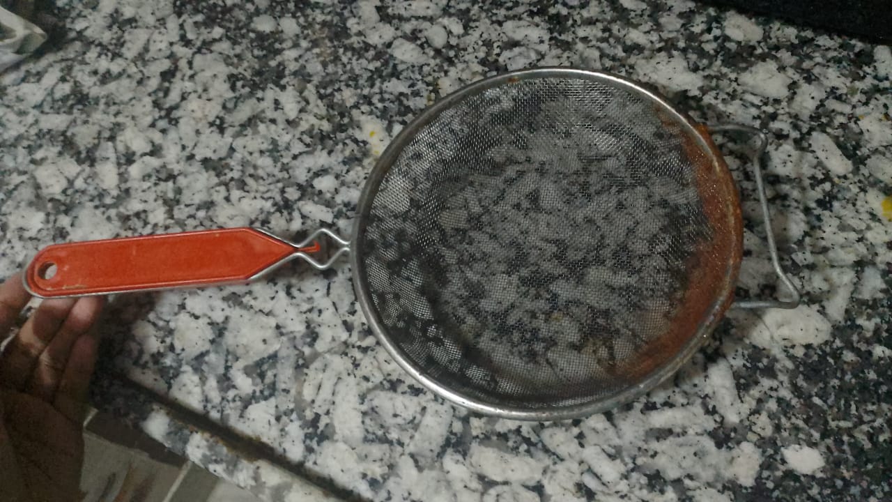 Rusting large strainer